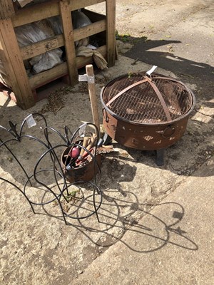 Lot 1277a - A firepit with various tools etc.