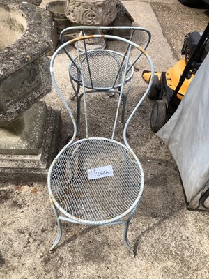 Lot 1254a - Two matching metal garden chairs
