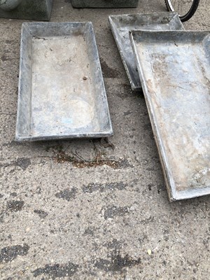 Lot 1284a - Three antique lead salt troughs.