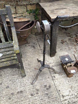 Lot 1323a - An antique grinder.