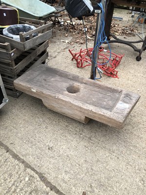 Lot 1298a - A wooden mortar trough.