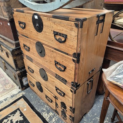 Lot 2311 - An interesting oriental two-part travelling...