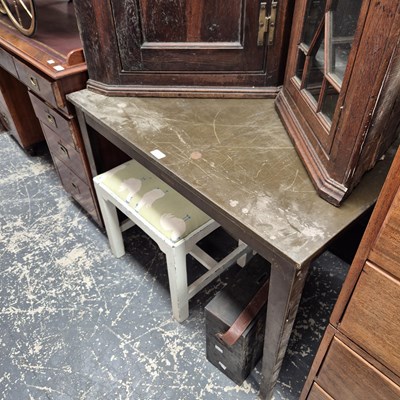 Lot 2325 - A vintage steel table.