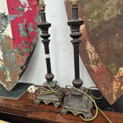 Lot 2349 - A pair of table lamps.