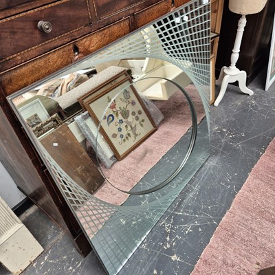 Lot 2354 - A large modern wall mirror.