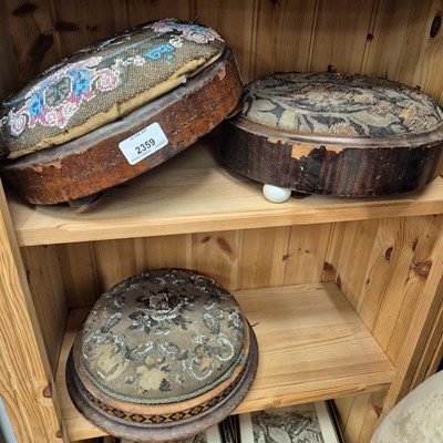 Lot 2359 - Four Victorian foot stools.