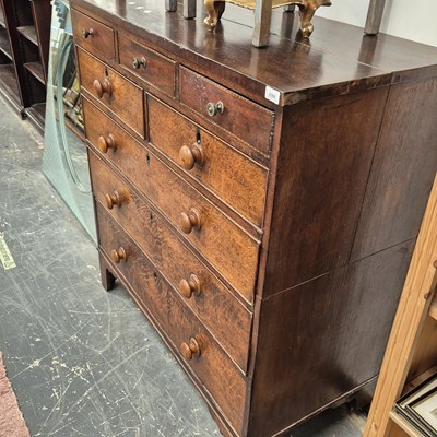 Lot 2360 - A late Georgian mahogany chest of drawers.