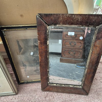 Lot 2369 - A 19th-century mirror and two prints.  Prov....