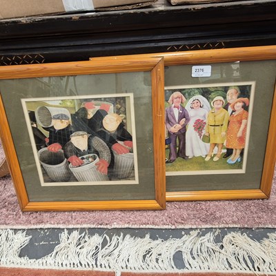 Lot 2376 - Beryl Cook. Two humorous prints.