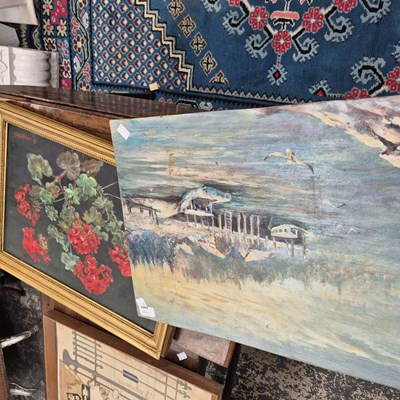 Lot 2404 - Two oil paintings.