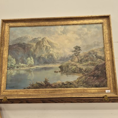 Lot 2412 - A large oil on canvas, signed P. Wardle. 75 x...