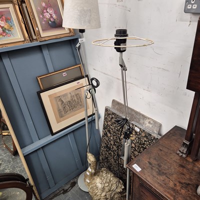 Lot 2436 - A pair of adjustable retro standard lamps.