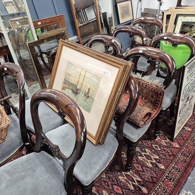 Lot 2443 - A set of ten Victorian-style balloon-back...