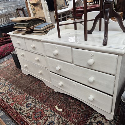 Lot 2446 - Two Victorian painted pine chests of drawers.