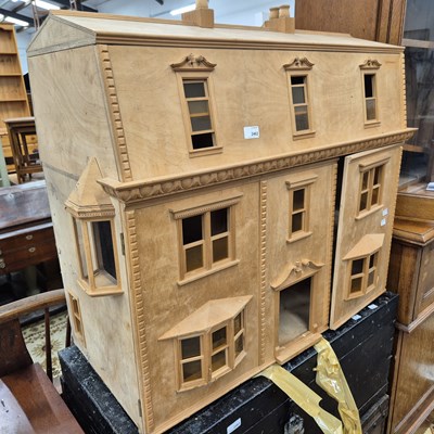Lot 2462 - A large Georgian-style doll's house.
