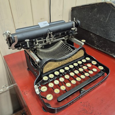 Lot 2465 - A rare L.C. Smith Corona special folding...