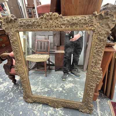 Lot 2480 - A Victorian gilt-framed mirror. 75 x 63 cm....