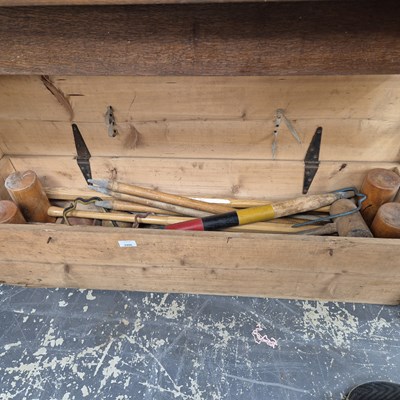 Lot 2486 - A croquet set.