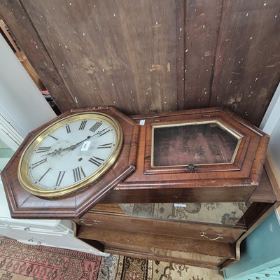 Lot 2494 - A Victorian drop dial wall clock.