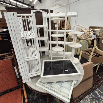 Lot 2519 - A group of various white painted occasional...