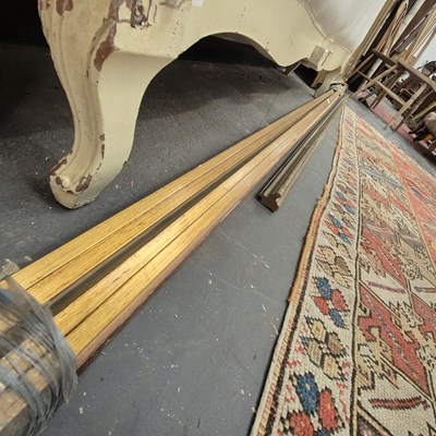 Lot 2529 - A quantity of lengths of gilt picture frames.