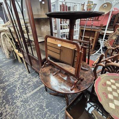 Lot 2537 - Two 19th-century tripod tables and a small...