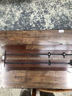 Lot 2544 - A Riley snooker score board.