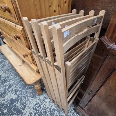 Lot 2587 - A set of four folding chairs.