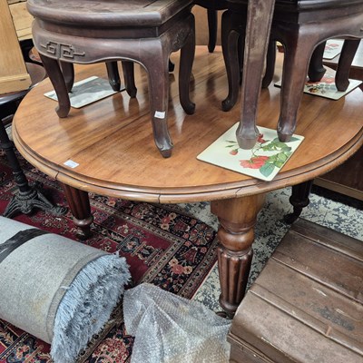Lot 2600 - A late Victorian mahogany dining table.