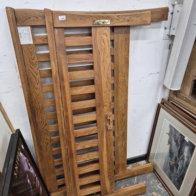 Lot 2605 - A modern oak double bed.