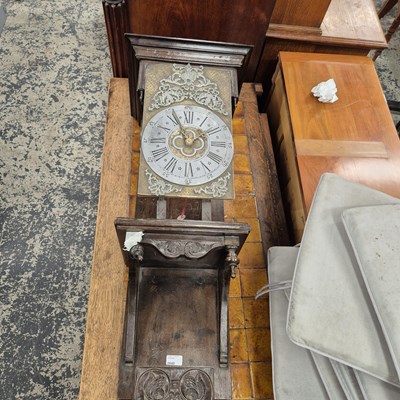 Lot 2640 - An antique Dutch bracketed wall clock.