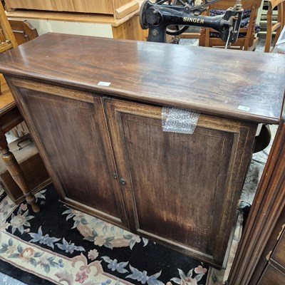 Lot 2643 - A Victorian mahogany two-door side cabinet.