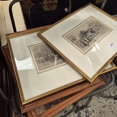 Lot 2663 - An oil painting and various prints.