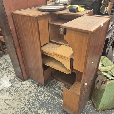 Lot 2713 - A fold-away student's desk.