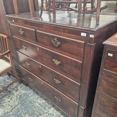 Lot 2721 - A William IV chest of five drawers.