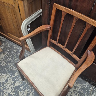 Lot 2724 - A Georgian armchair and a mirror.