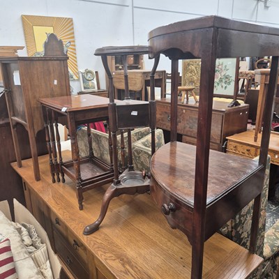 Lot 2725 - Two 19th-century washstands, a nest of tables,...