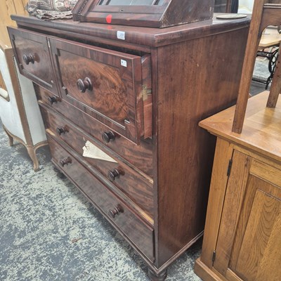 Lot 2727 - A large early Victorian secretaire chest.