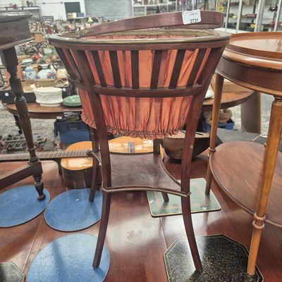 Lot 2731 - A 19th-century sewing stand with a carrying...