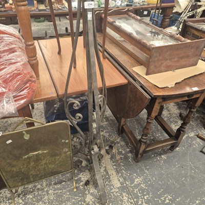 Lot 2740 - A substantial wrought-iron standard lamp.