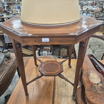 Lot 2745 - Victorian occasional table and a long foot stool
