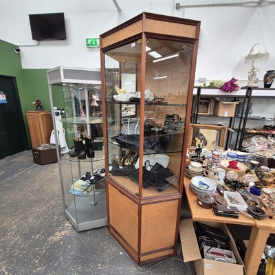 Lot 2761 - A birdseye maple glazed display case..