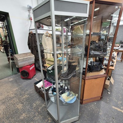 Lot 2762 - An alloy-framed display case.