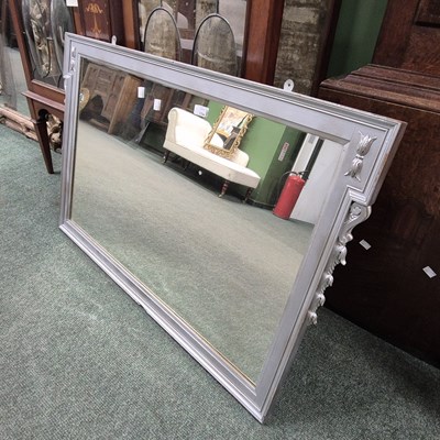 Lot 2784 - A silvered frame mirror.