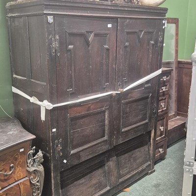 Lot 2790 - 18th-century oak hall cabinet. Prov. Consigned...