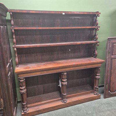 Lot 2799 - A good William IV rosewood large bookcase with...