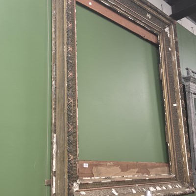 Lot 2805 - A large Victorian gilt frame. 158 x 220cm