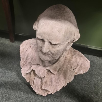Lot 2808 - Two plaster busts of Victorian gentlemen. Prov....
