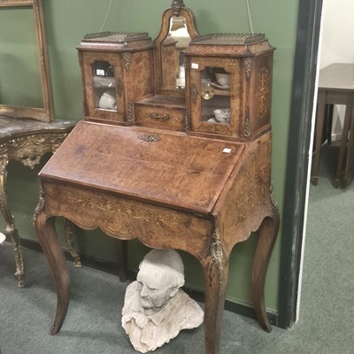 Lot 2810 - A 19th-century French inlaid walnut ladies'...