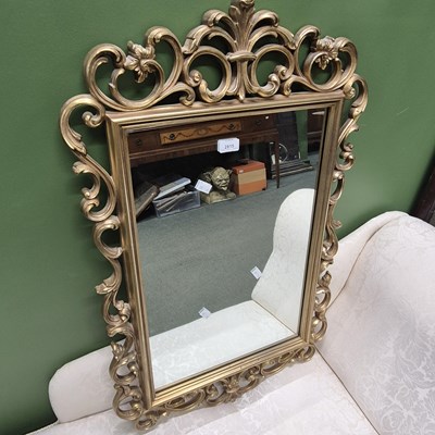 Lot 2815 - A gilt-framed mirror.